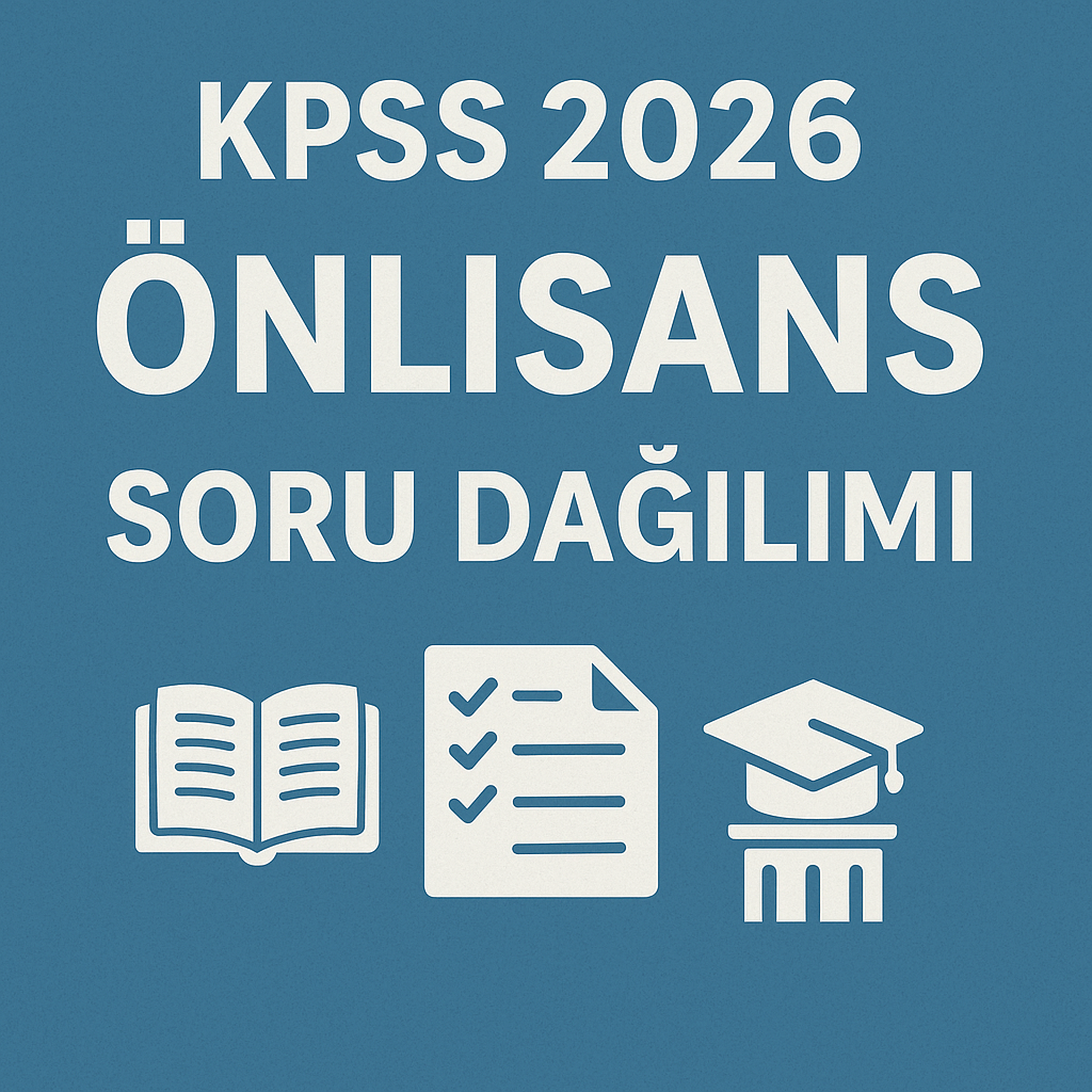 2026 KPSS Önlisans Soru Dağılımı