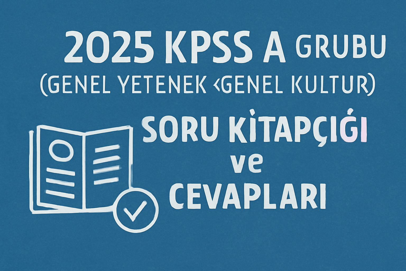 2025 KPSS A Grubu (GENEL YETENEK-GENEL KÜLTÜR) Soru Kitapçığı ve Cevapları